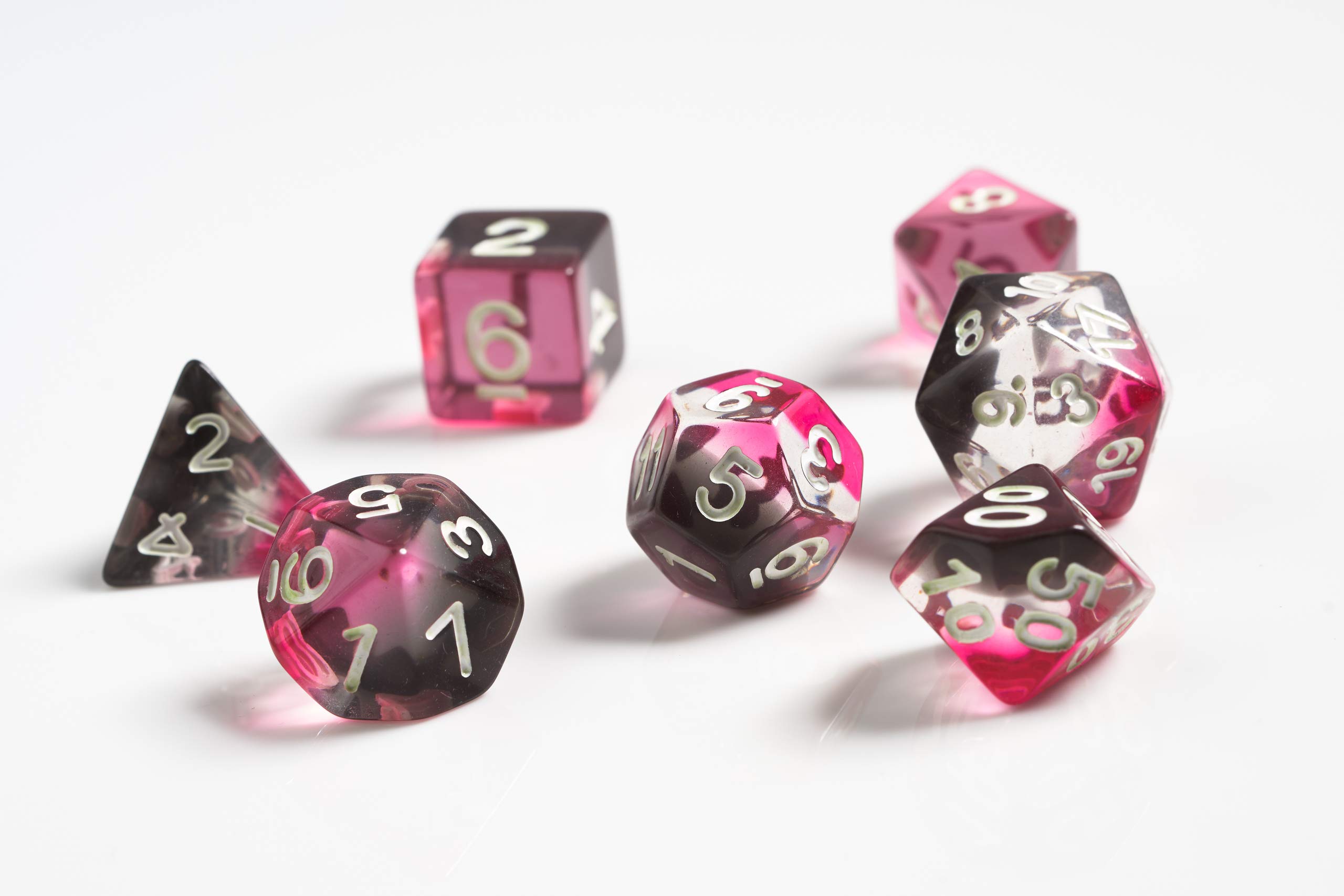 Sirius Dice Translucent Pink, Clear, Black